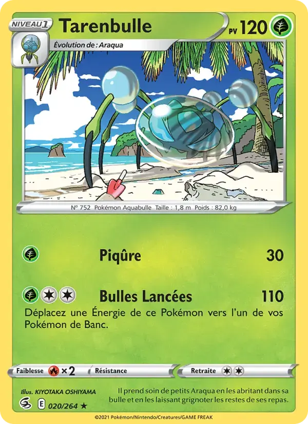 Carte Pokémon Tarenbulle #20 — Poing de Fusion