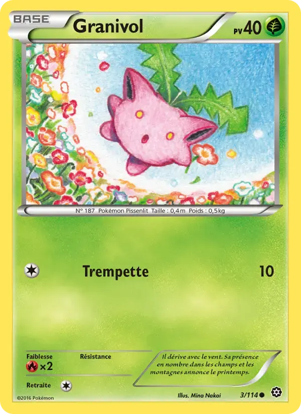 Carte Pokémon Granivol #3 — Offensive Vapeur