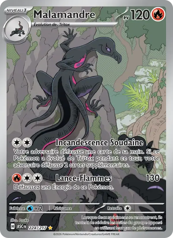 Carte Pokémon Malamandre #224 — Héros Transcendants