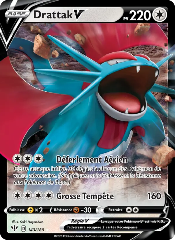 Carte Pokémon Drattak V #143 — Ténèbres Embrasées