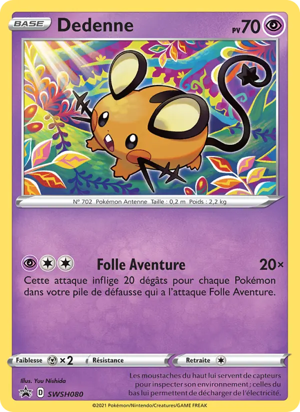 Carte Pokémon Dedenne #SWSH080 — Promos Épée et Bouclier