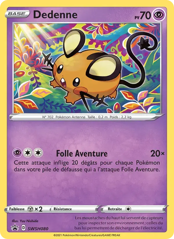 Carte Pokémon Dedenne #SWSH080 — Promos Épée et Bouclier