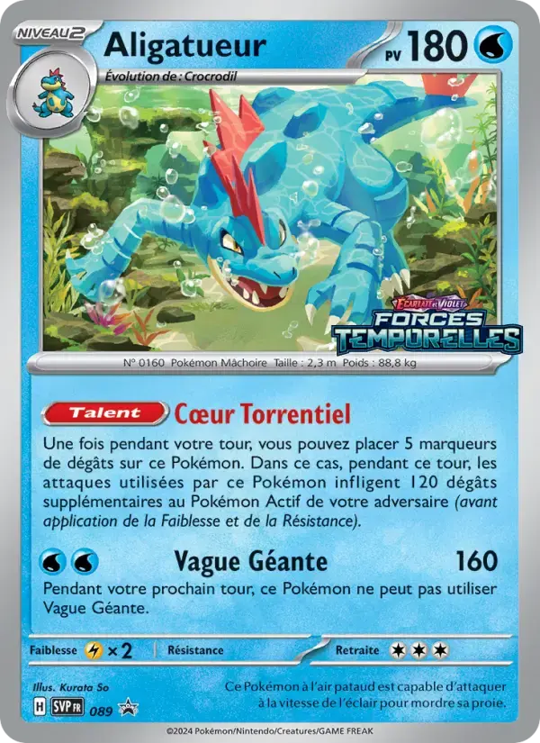 Carte Pokémon Aligatueur #89 — Promos Écarlate et Violet