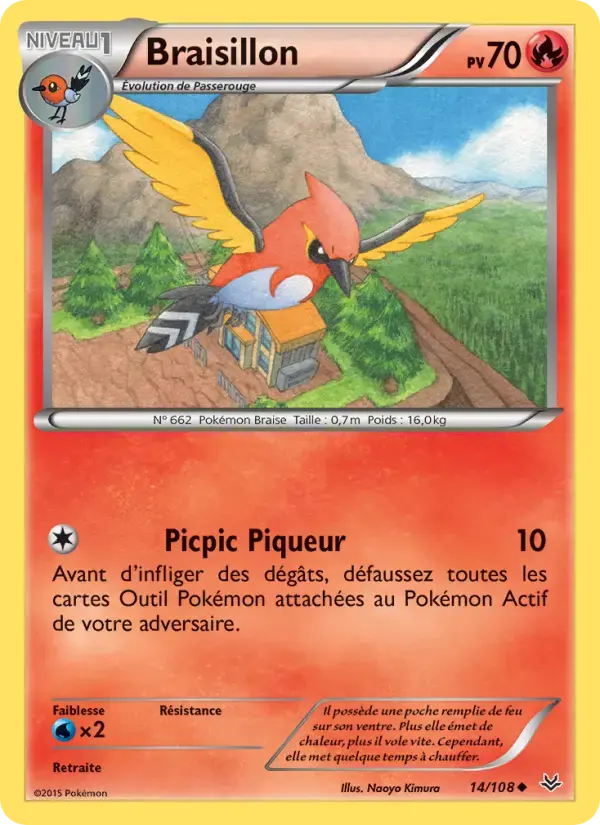 Carte Pokémon Braisillon #14 — Ciel Rugissant
