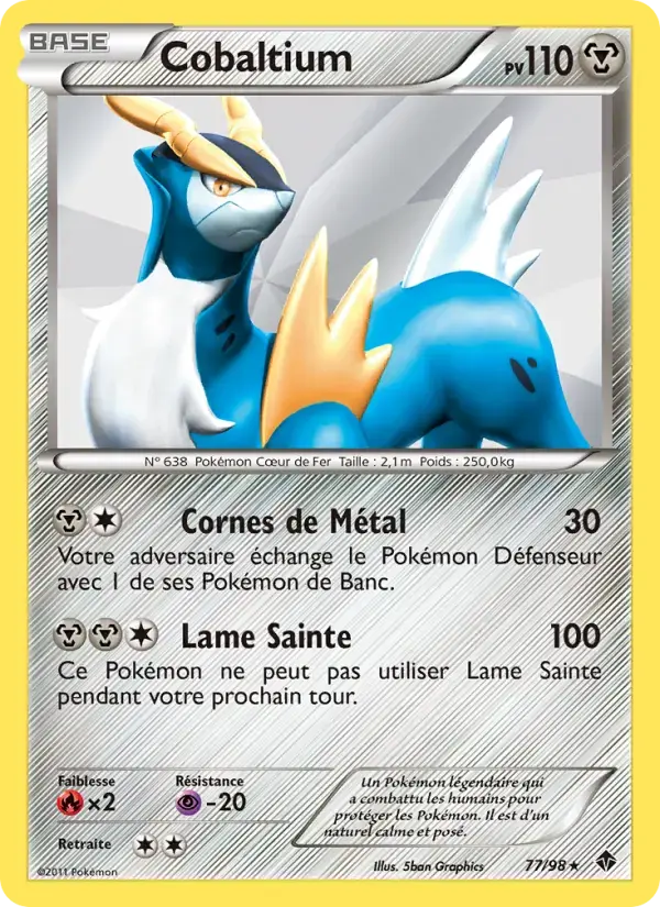 Carte Pokémon Cobaltium #77 — Pouvoirs Émergents