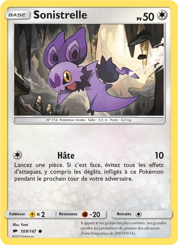 Carte Pokémon Sonistrelle #109 — Ombres Ardentes