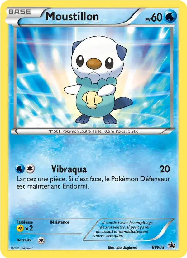 Carte Pokémon Moustillon #BW03 — Promos Noir et Blanc
