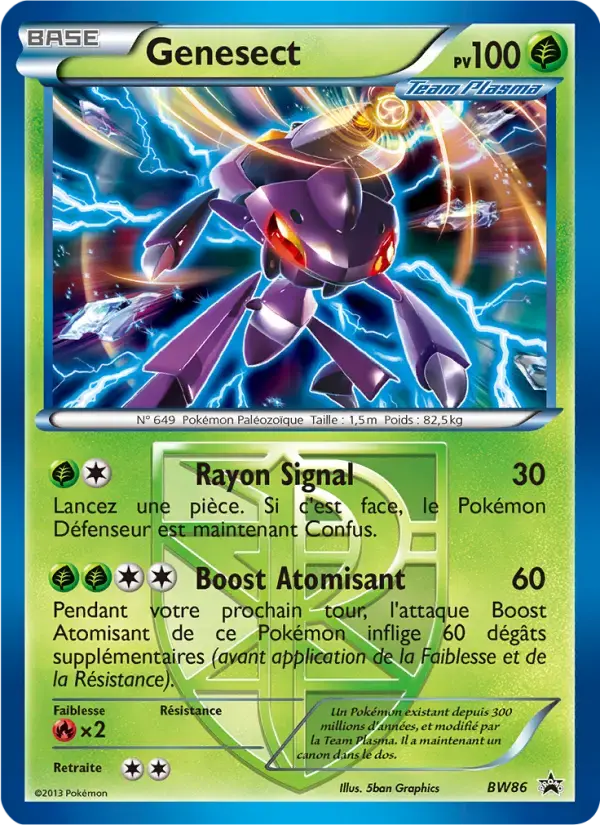 Carte Pokémon Genesect #BW86 — Promos Noir et Blanc