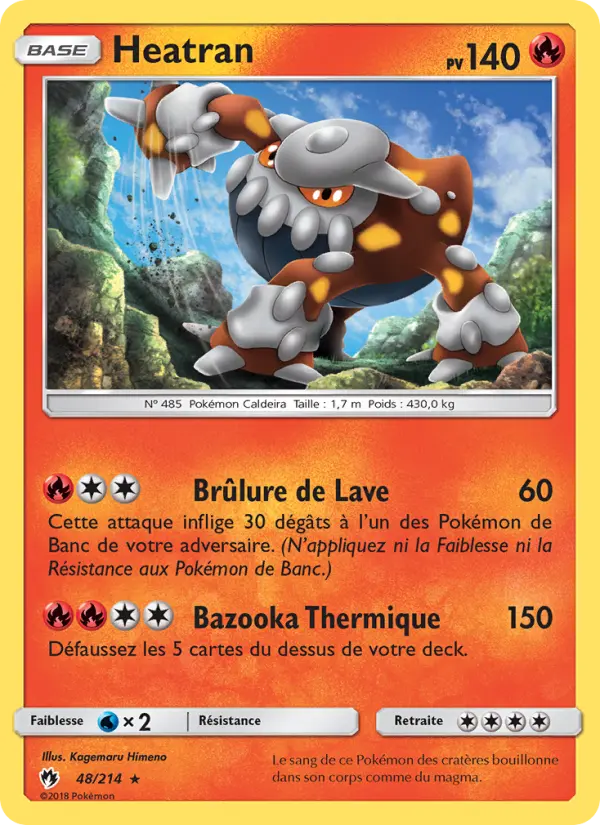 Carte Pokémon Heatran #48 — Tonnerre Perdu