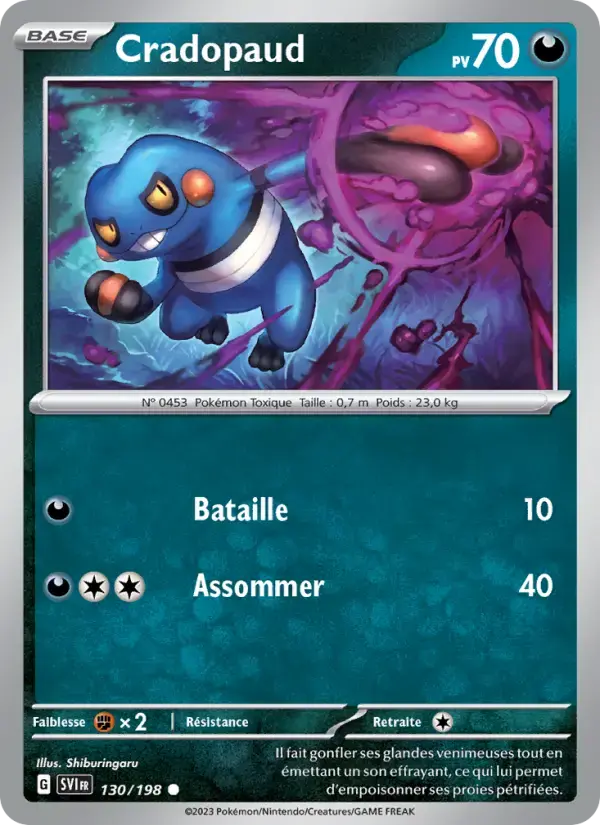 Carte Pokémon Cradopaud #130 — Écarlate et Violet
