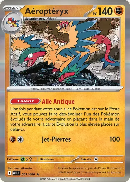 Carte Pokémon Aéroptéryx #051 Stamp — Flamme Blanche