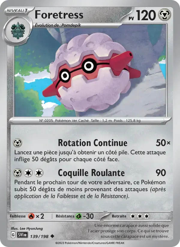 Carte Pokémon Foretress #139 — Écarlate et Violet