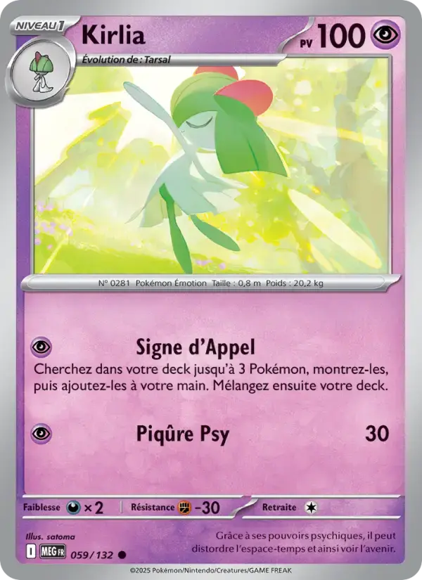 Carte Pokémon Kirlia #059 — Méga-Évolution
