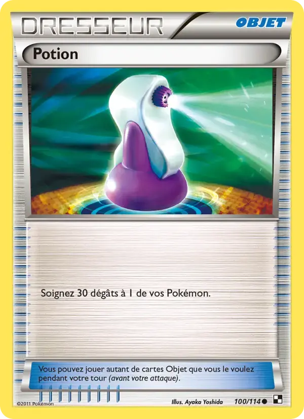 Carte Pokémon Potion #100 — Noir et Blanc