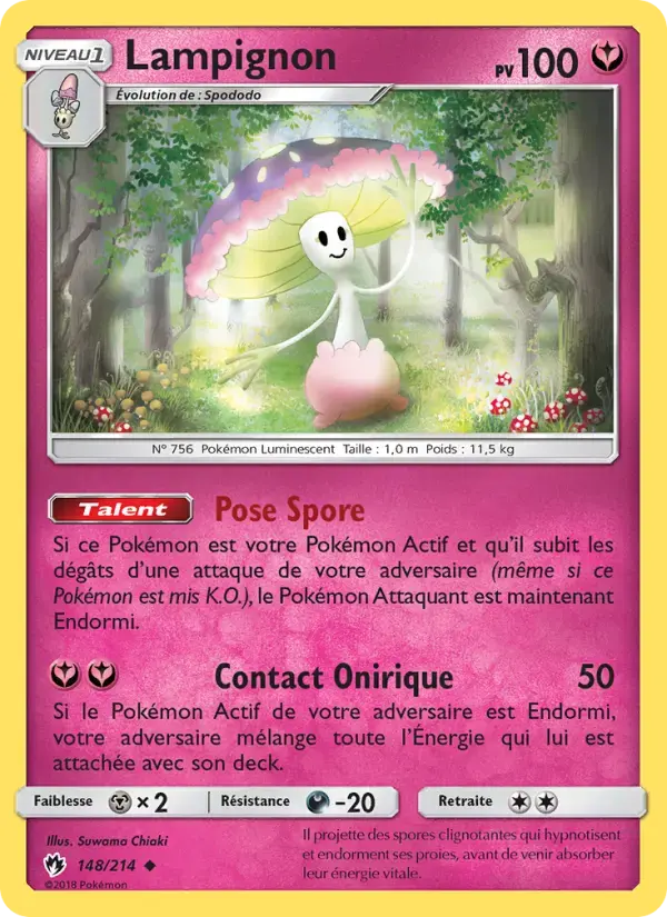 Carte Pokémon Lampignon #148 — Tonnerre Perdu