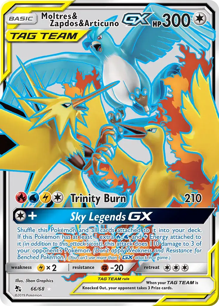 Moltres & Zapdos & Articuno GX #66 — Hidden Fates