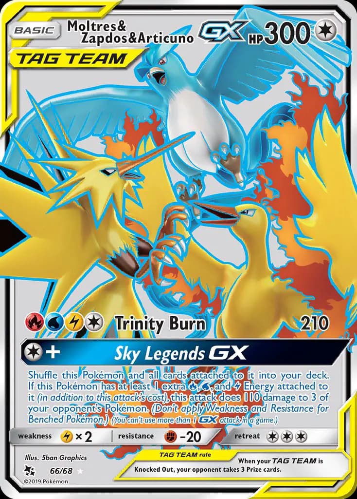 Moltres & Zapdos & Articuno GX #66 — Hidden Fates