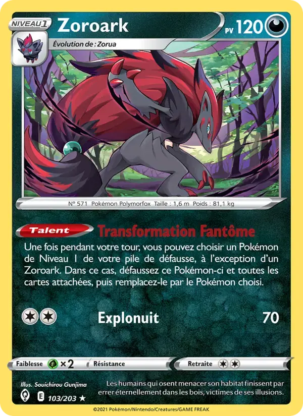Carte Pokémon Zoroark #103 — Évolution Céleste