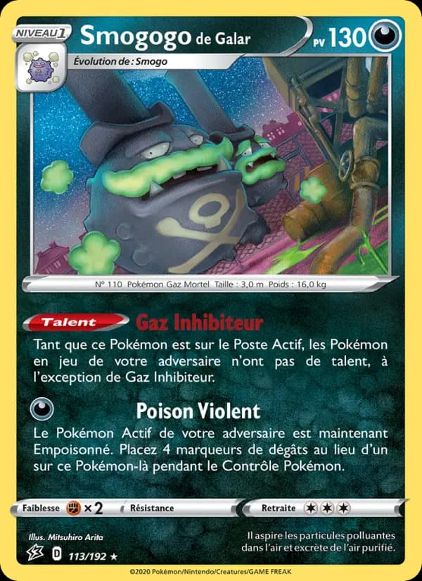 Carte Pokémon Smogogo de Galar #113 — Clash des Rebelles