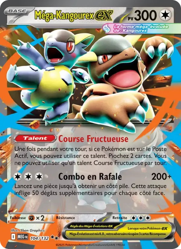 Carte Pokémon Méga-Kangourex-ex #104 — Méga-Évolution