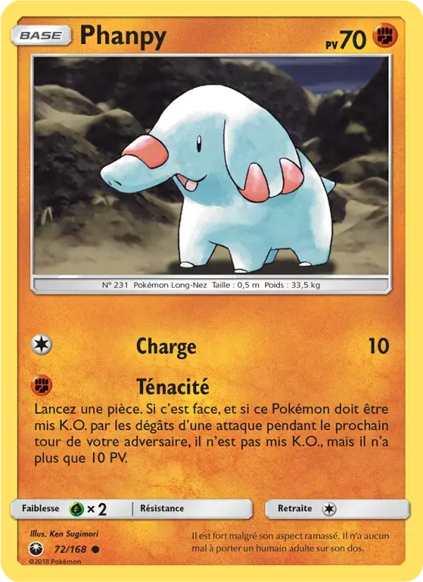 Carte Pokémon Phanpy #72 — Tempête Céleste