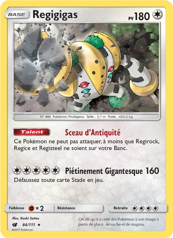 Carte Pokémon Regigigas #84 — Invasion Carmin