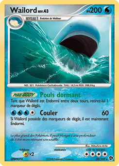 Carte Pokémon Wailord #30 — Duels au Sommet