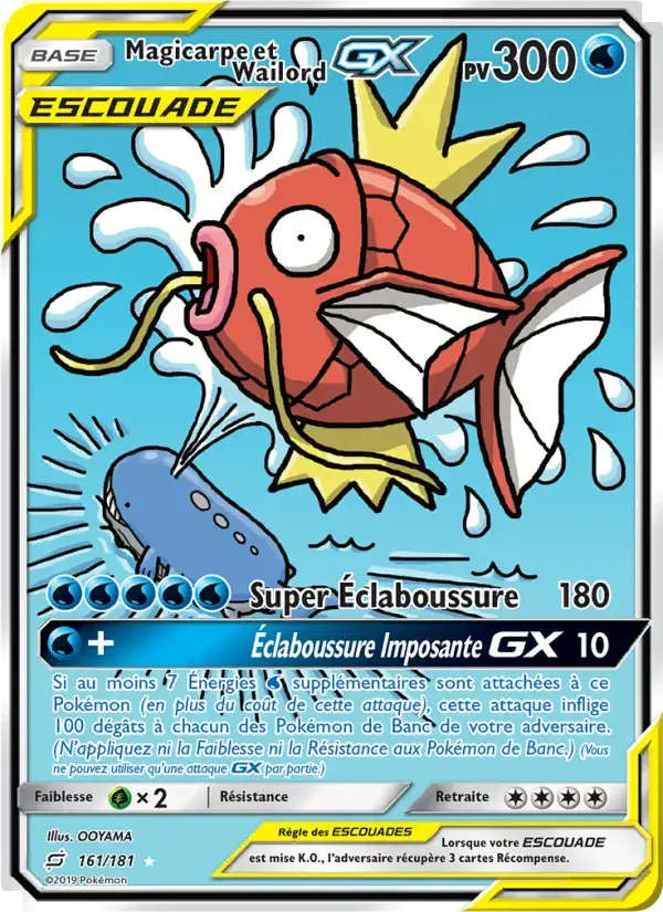 Carte Pokémon Magicarpe et Wailord GX #161 — Duo de Choc