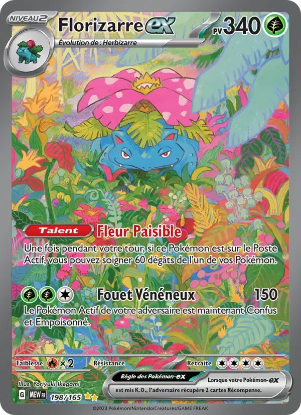 Carte Pokémon Florizarre-ex #198 — Pokémon 151
