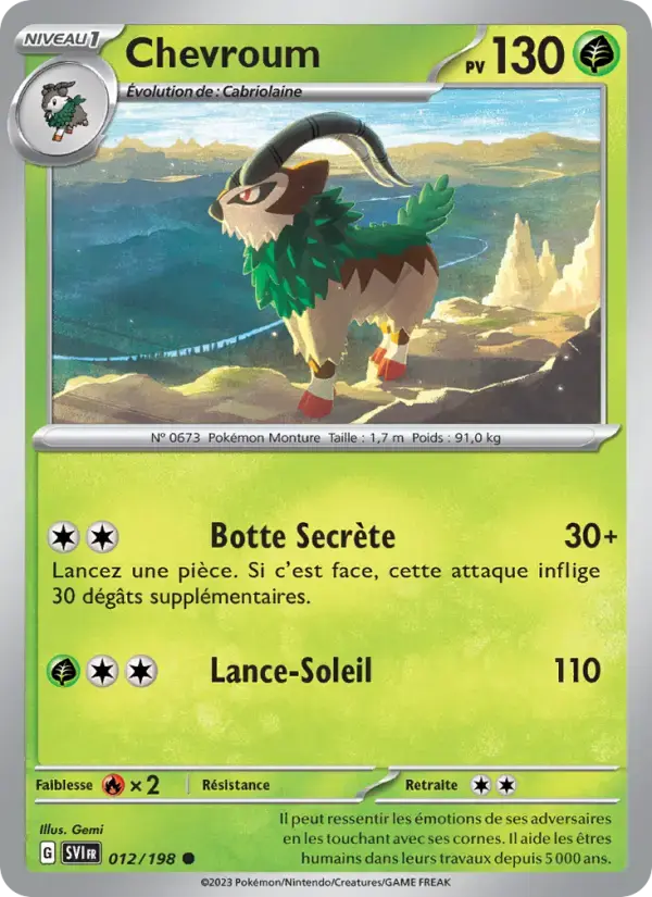 Carte Pokémon Chevroum #012 — Écarlate et Violet