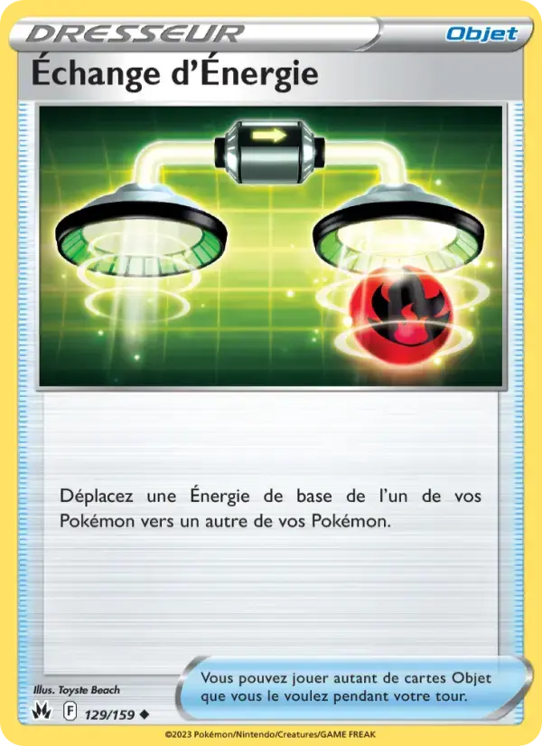 Carte Pokémon Échange d'Énergie #129 — Zénith Suprême