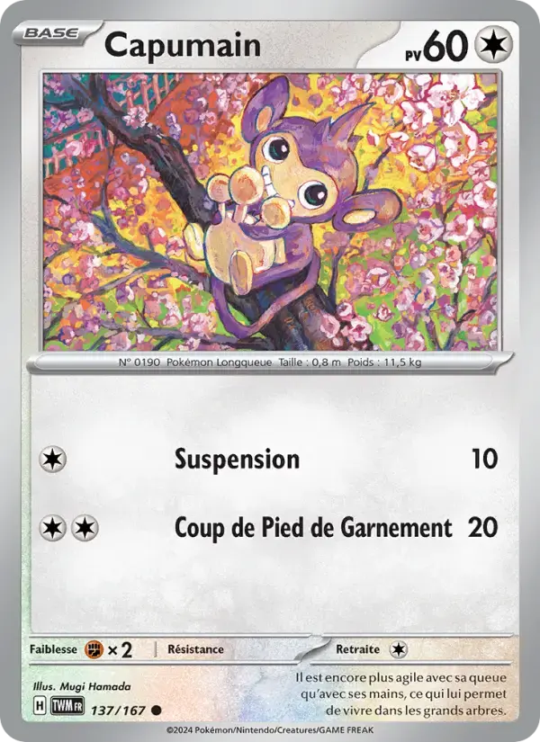 Carte Pokémon Capumain #137 — Mascarade Crépusculaire