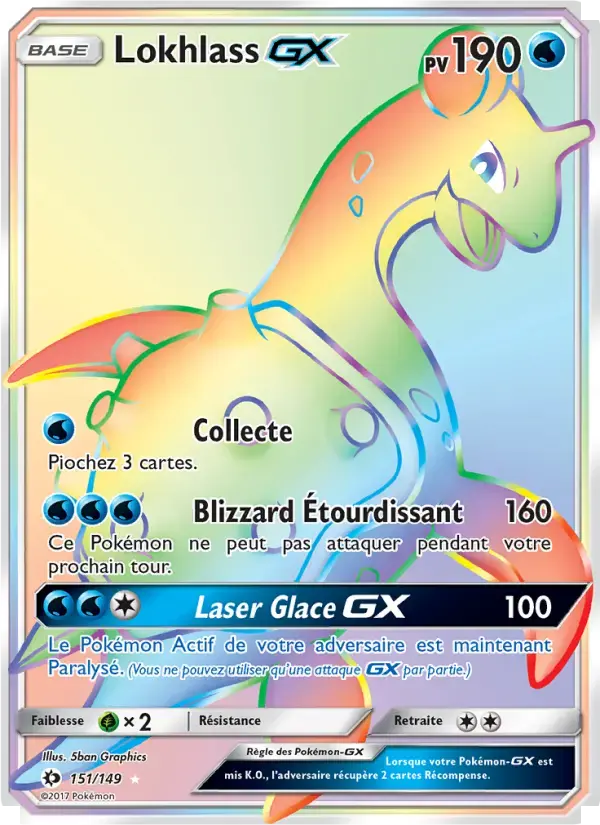 Carte Pokémon Lokhlass GX #151 — Soleil et Lune
