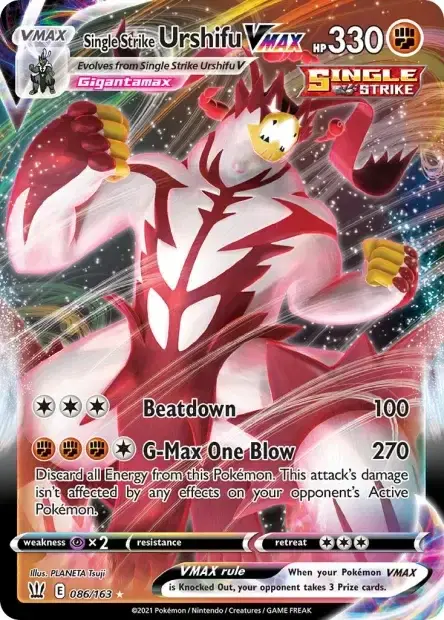Carte Pokémon Shifours Poing Final-VMAX #086/163 — Jumbo