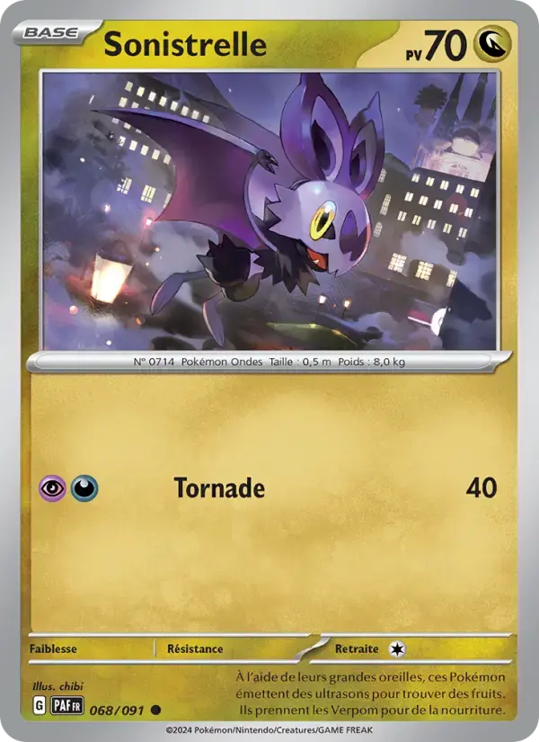 Carte Pokémon Sonistrelle #068 — Destinées de Paldea