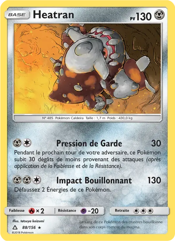 Carte Pokémon Heatran #88 — Ultra-Prisme