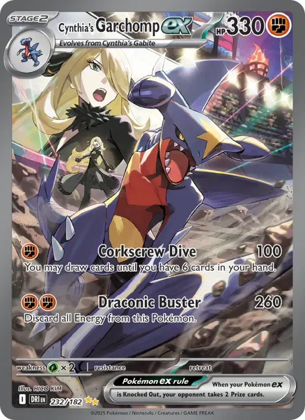 Cynthia's Garchomp ex #232 — Destined Rivals