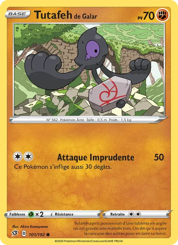 Carte Pokémon Tutafeh de Galar #101 — Clash des Rebelles