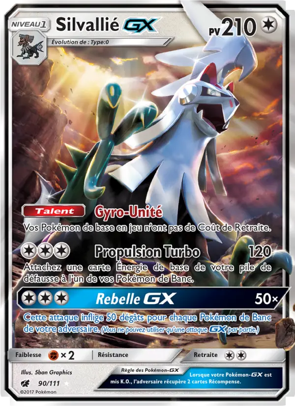 Carte Pokémon Silvallié GX #90 — Invasion Carmin