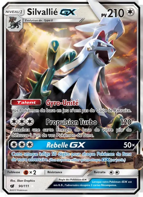 Carte Pokémon Silvallié GX #90 — Invasion Carmin