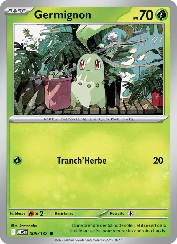 Carte Pokémon Germignon #008 — Méga-Évolution