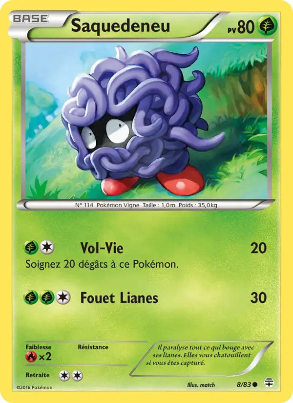 Carte Pokémon Saquedeneu #8 — Générations