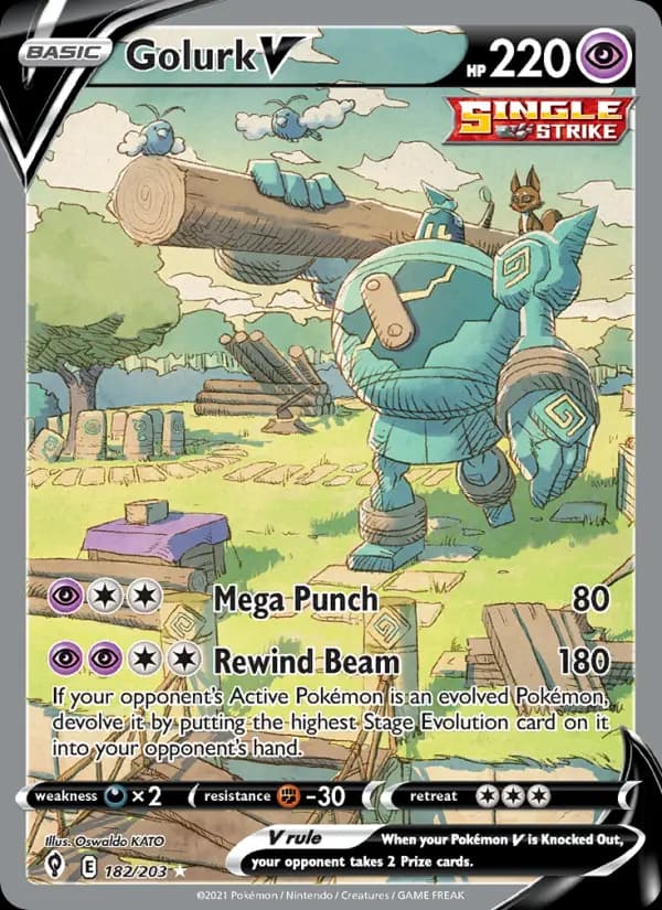 Golurk V #182 — Evolving Skies
