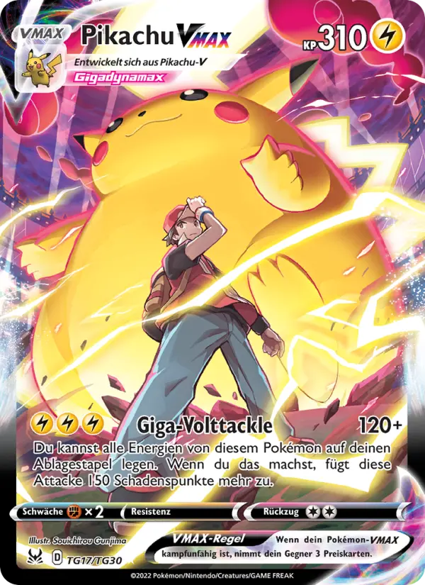 Carte Pokémon Pikachu VMAX #TG17 — Origine Perdue