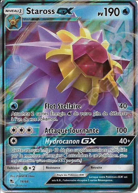 Carte Pokémon Staross-GX #14 — Destinées Occultes