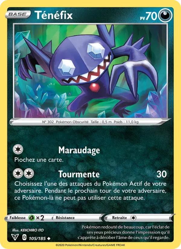 Carte Pokémon Ténéfix #105 — Voltage Éclatant