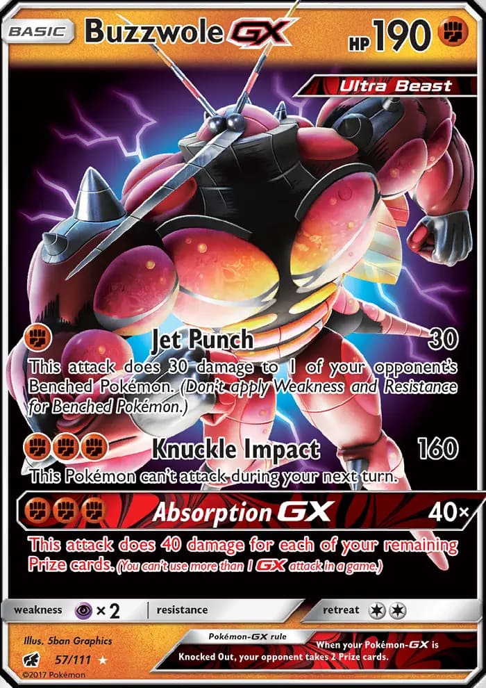 Buzzwole GX #57 — Crimson Invasion