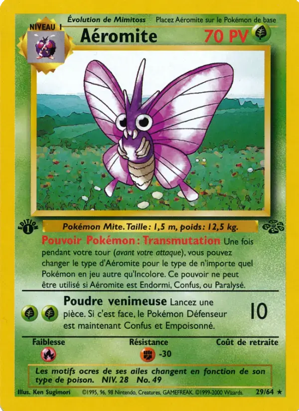 Carte Pokémon Aéromite #29 — Jungle