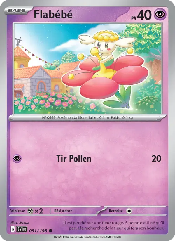 Carte Pokémon Flabébé #091 — Écarlate et Violet