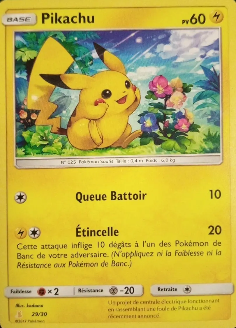 Carte Pokémon Pikachu #29 — Kit du Dresseur SL (Raichu d'Alola)